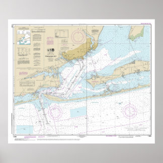 Nautiskt diagram 11383 i Pensacola Bay Poster