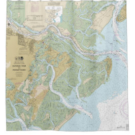 Nautiskt diagram över floden Savannah och Wassaw L