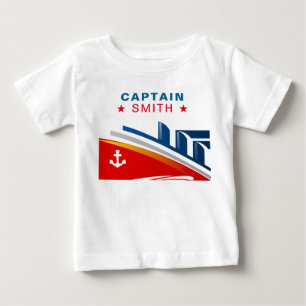 Nautiskt Fartygs 1-års Födelsedagsfest Kaptenens N T-shirt