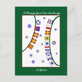 Nautiskt Flagga God jul vykort