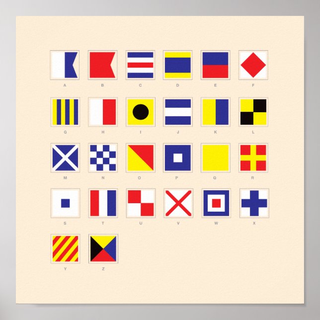Nautiskt Flagga Poster (Framsidan)