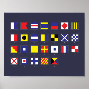 Nautiskt Flagga Poster