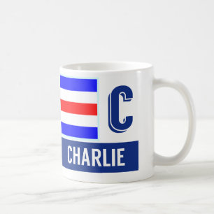 Nautiskt flaggaalfabet "C" Charlie Kaffemugg