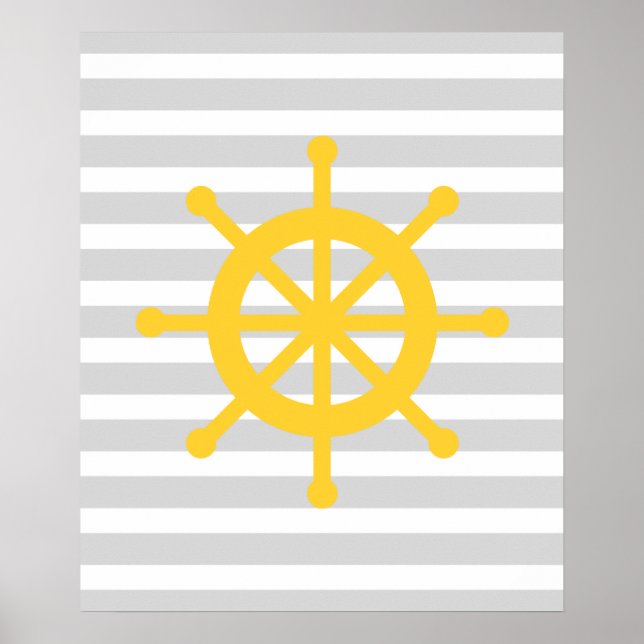 Nautiskt Frakt med gult Poster (Framsidan)