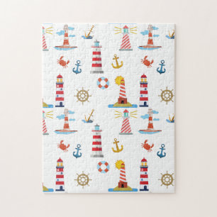 Nautiskt fyr Ocean Themed  Pussel