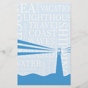 Nautiskt fyr poster brevpapper