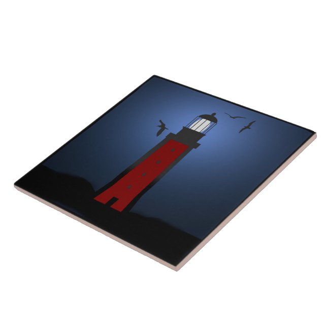 Nautiskt fyr - Tile Kakelplatta (Sidan)