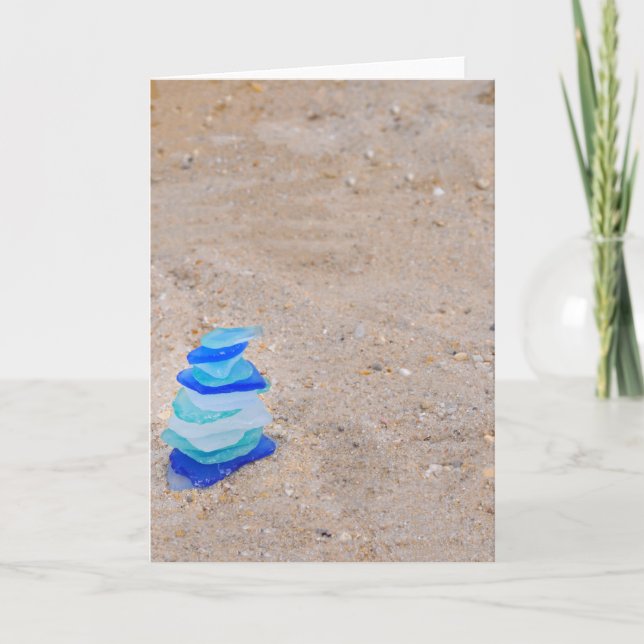 Nautiskt havsglass Träd Kort (Framsida)