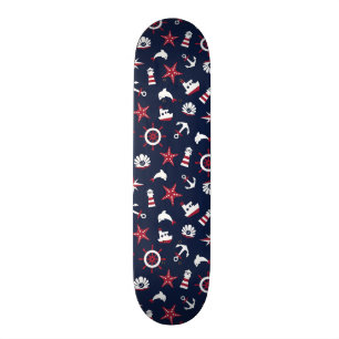 Nautiskt havsmönster skateboard bräda 21,5 cm