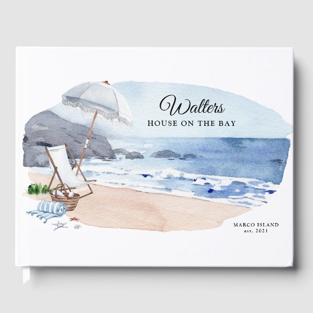 Nautiskt hus i bukten gästböcker (Framsida)