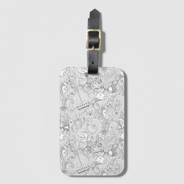 Nautiskt klotter bagagebricka (Framsida vertikal)