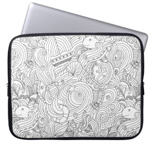 Nautiskt klotter laptop sleeve