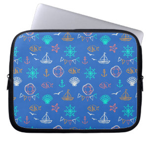 Nautiskt kritateckningmönster 1 laptop fodral