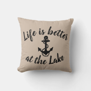 Nautiskt LIV ÄR BÄTTRE I SJÖ och ankare Kudde