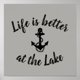 Nautiskt LIV ÄR BÄTTRE I SJÖ och ankare | Poster