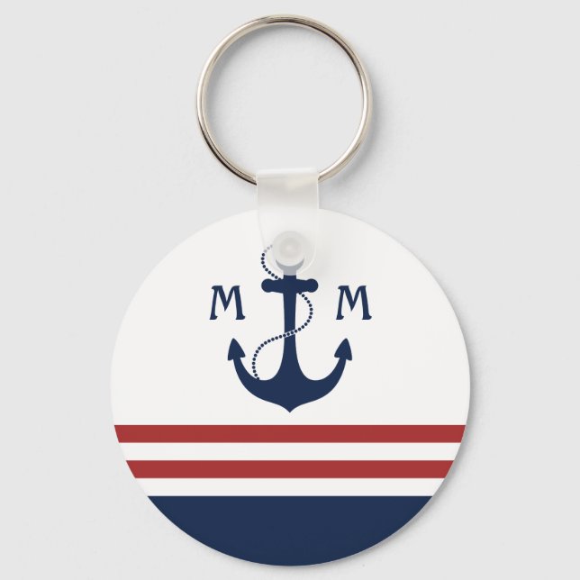 Nautiskt monogram nyckelring (Framsida)