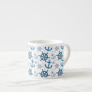 Nautiskt mönster espressomugg