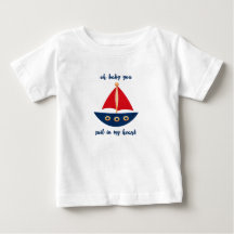 Nautiskt Oh Baby, du seglar i mitt hjärt-segelbåt
