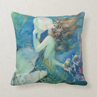 Nautiskt pärlemorfärg nautiskt hav för kudde