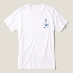 Nautiskt Randigt Ankare Födelsedag T Shirt