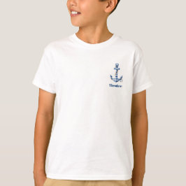Nautiskt Randigt Ankare Födelsedag T Shirt