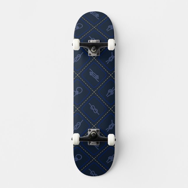 Nautiskt repfnurramönster skateboard bräda 20 cm (Framsida)