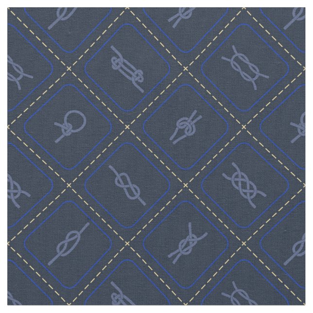 Nautiskt repfnurramönster tyg (Närbild)