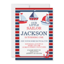 Nautiskt Segelbåt 1:a födelsedag (eller i någon ål