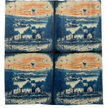 Nautiskt Sjölandskap Oljemålning nr 1