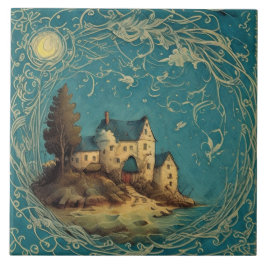 Nautiskt Sjölandskap, Oljemålning nr 12 Kakelplatta