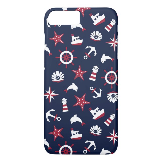 Nautiskt sjömönster Case-Mate iPhone skal (Baksida)