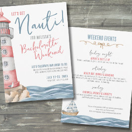 Nautiskt Summer Bachelorette Party Inbjudningar