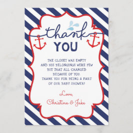 Nautiskt tack för ditt kort Babybilschaufför från 