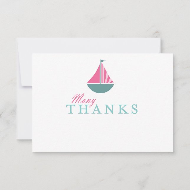 Nautiskt tack för lägenhet för segelbåtflickababy (Framsida)