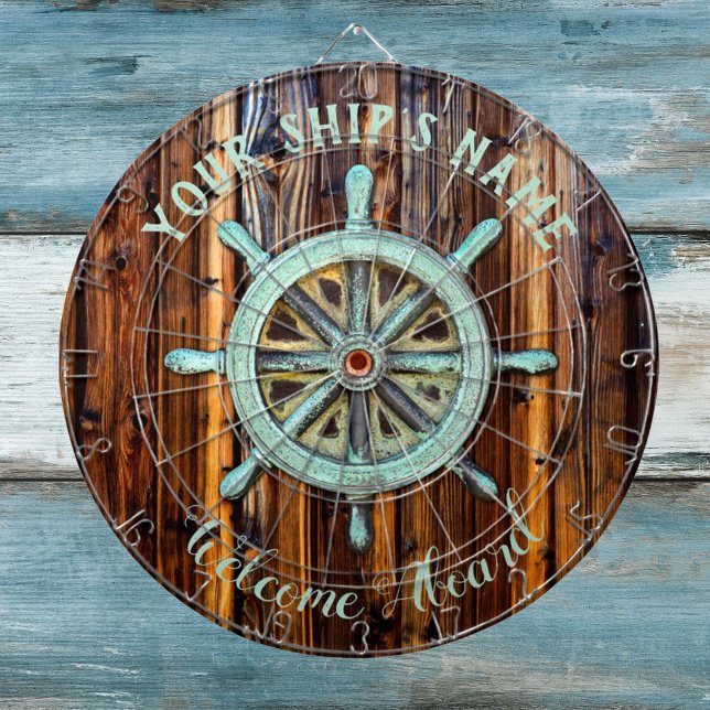 Nautiskt tema Bronze Captains Wheel Darttavla (Skapare uppladdad)