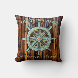 Nautiskt tema Bronze Captains Wheel Kudde