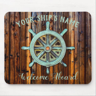 Nautiskt tema Bronze Captains Wheel Musmatta