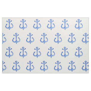 Nautiskt tema marinblå ankrar inpackning av tyg