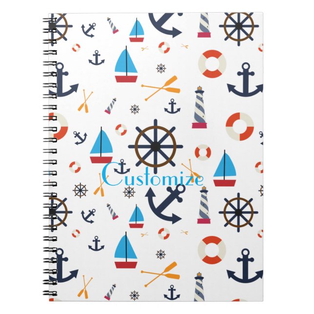 Nautiskt tema Thunder_Cove Anteckningsbok (Framsidan)