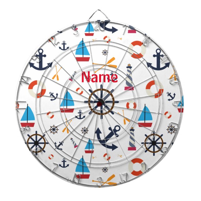 Nautiskt tema Thunder_Cove Darttavla (Framsidan)