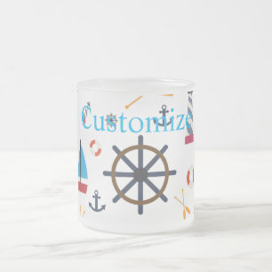 Nautiskt tema Thunder_Cove Frostad Glasmugg