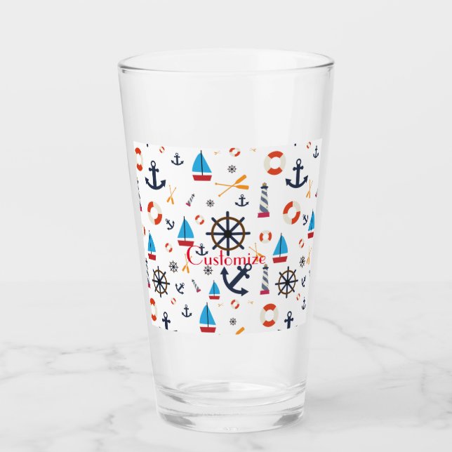 Nautiskt tema Thunder_Cove Glas (Framsida)