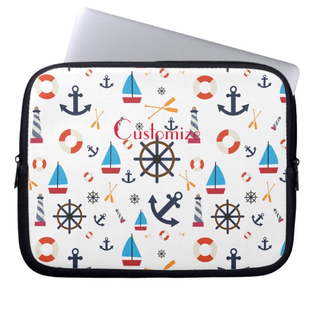 Nautiskt tema Thunder_Cove Laptop Fodral (Framsidan)