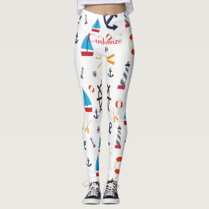 Nautiskt tema Thunder_Cove Leggings