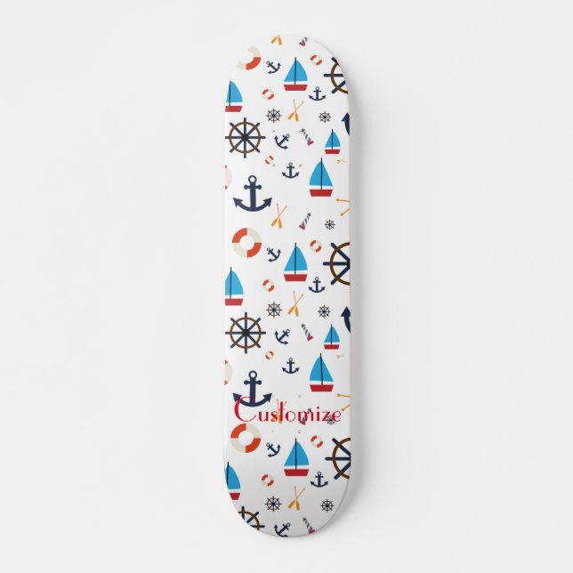 Nautiskt tema Thunder_Cove Mini Skateboard Bräda 18,5 Cm (Framsida)
