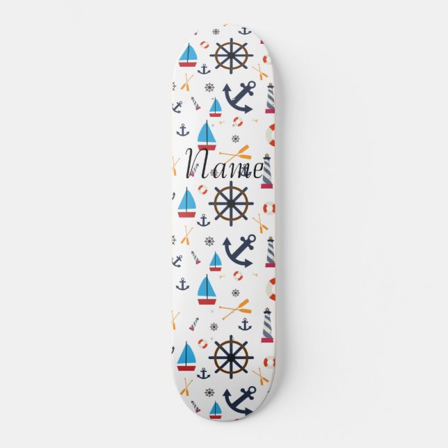 Nautiskt tema Thunder_Cove Mini Skateboard Bräda 18,5 Cm (Framsida)