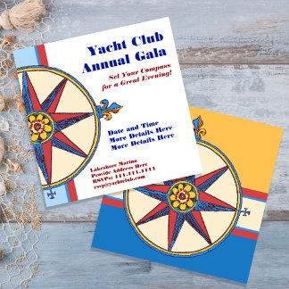 Nautiskt Temaparty - Yacht, Sailing Klubb, Marina Inbjudningar