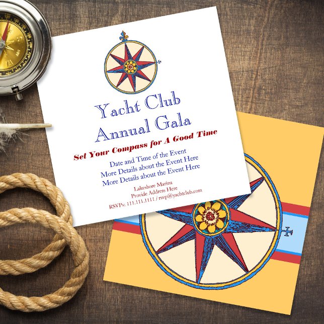 Nautiskt Temaparty - Yacht, Sailing Klubb, Marina Inbjudningar (Skapare uppladdad)