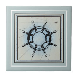 Nautiskt ThLED Blue Ceramic Tile Kakelplatta