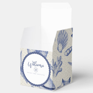 Nautiskt ThLED Blue Seashell Presentaskar